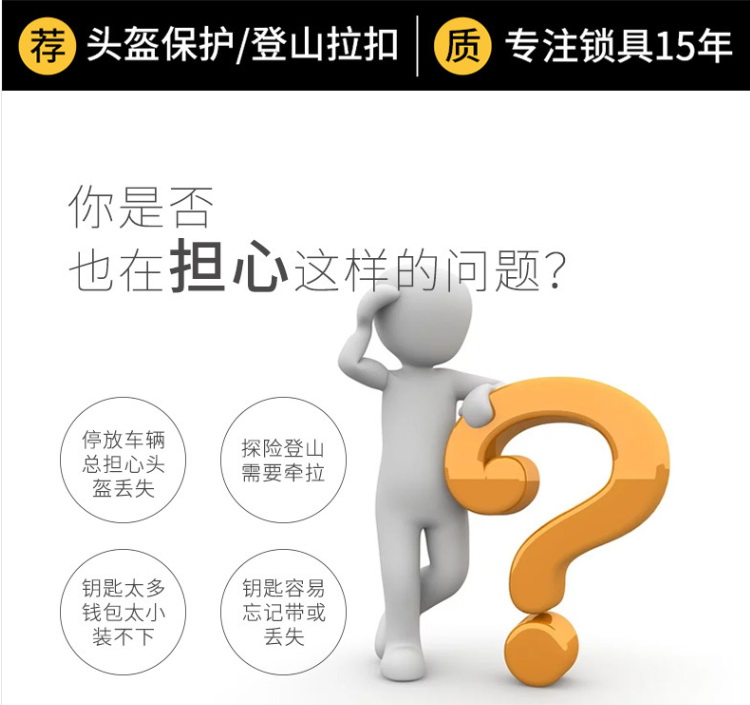 頭盔鎖，密碼鎖 (4)